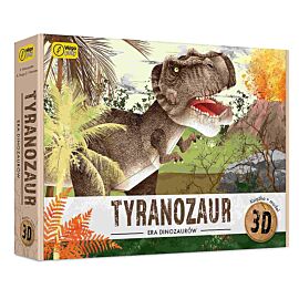 Tyranozaur. Puzzle 3D + Książka