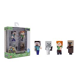 Figurki metalowe Jada Minecraft 6,5cm 4szt.