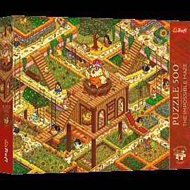 Puzzle 500 Trefl Premium Plus The Impossible Maze Śmieszne kurczaki 37629