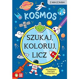 Szukaj, koloruj i licz. Kosmos