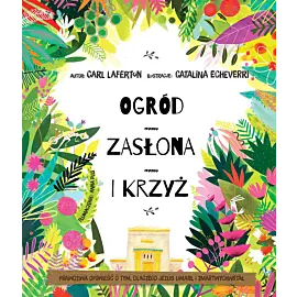 Ogród, zasłona i krzyż