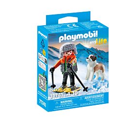 Playmobil Narciarz z bernardynem 71741