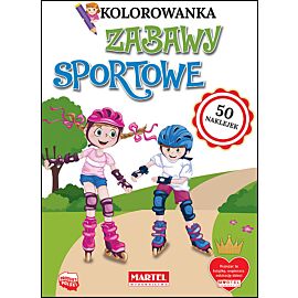 Zabawy sportowe. Kolorowanki z naklejkami