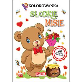 Kolorowanka Słodkie misie z naklejkami