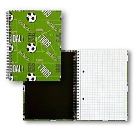 BRULION A5 80K.KRATKA W TWARDEJ OPRAWIE SPIRALA T 0128 GOAL !  FOLIA MAT NIERYSUJĄCA