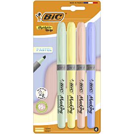 Zakreślacz BIC Pastel Mineral Tones Highlighter Grip blister 4 kolory