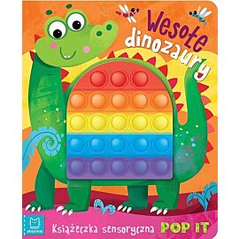 Wesołe dinozaury. Książeczka sensoryczna z POP IT