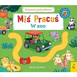 Miś Pracuś. Przesuń paluszkiem. W zoo