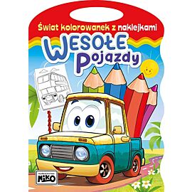Wesołe pojazdy. Świat kolorowanek z naklejkami