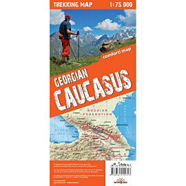 Georgian Caucasus trekking map 1:75 000 laminat 2020