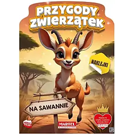 Przygody zwierzątek na sawannie z naklejkami