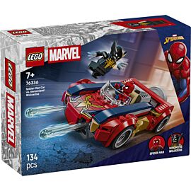 LEGO Super Heroes Spider-Man w samochodzie kontra zvenomowany Wolverine 76336