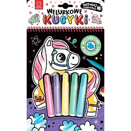 Welurkowe kucyki. Dotykaj i koloruj