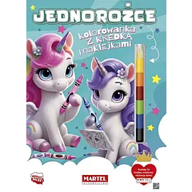 Kolorowanka Jednorożce z kredką i naklejkami
