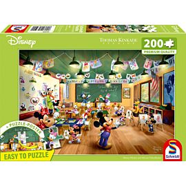 Puzzle 200 T.Kinkade PQ Myszka Miki Minnie w szkole Disney 113995
