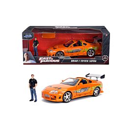 Pojazd metalowy 1:24 JADA F&F Toyota Supra + figurka