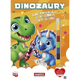 Kolorowanka Dinozaury z kredką i naklejkami