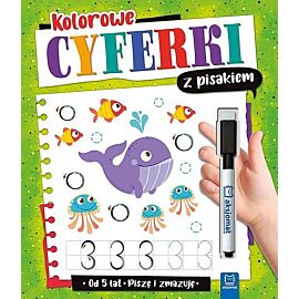 Kolorowe cyferki z pisakiem. Piszę i zmazuję od 5 lat