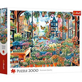 Puzzle 2000 Kwiaciarnia w Amsterdamie 27128