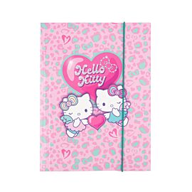 Teczka kartonowa z gumką A4 Hello Kitty pink wzór 3