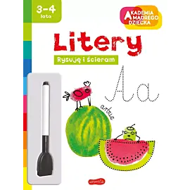 Litery. Akademia mądrego dziecka. Rysuję i ścieram