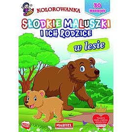 W lesie. Słodkie maluszki i ich rodzice