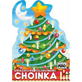 Choinka. Gwiazdkowe kolorowanki