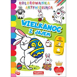 Wielkanoc z jajem. Kolorowanka aktywizująca z naklejkami
