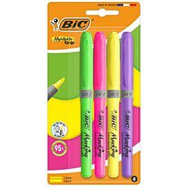Zakreślacz BIC Neon Highlighter Grip blister 4 kolory