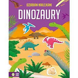 Ozdabiam naklejkami. Dinozaury