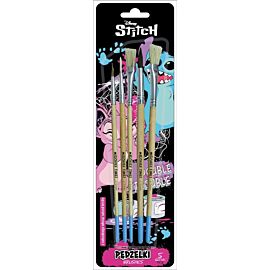 Pędzelki z naturalnego włosia Stitch black blister 5 sztuk