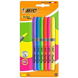 Zakreślacz BIC Neon Highlighter Grip blister 6 kolorów
