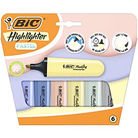 Zakreślacz BIC Flat Pastel Mineral Tones Highlighter 6 kolorów