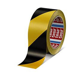 Taśma ostrzegawcza Tesa czarno-żółta 33mx50mm