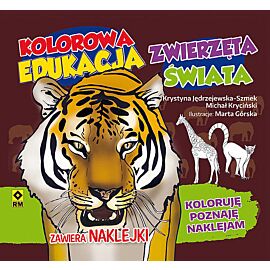 Kolorowa edukacja Zwierzęta świata Naklejka