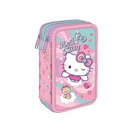 Piórnik potrójny z wyposażeniem Hello Kitty Jumper 3 Pink 1