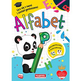 Alfabet. Kolorowanka z naklejkami