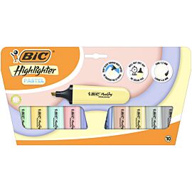 Zakreślacz BIC Flat Pastel Highlighter 10szt.mix kolorów