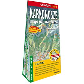 Karkonosze mapa panoramiczna laminowana mapa turystyczna 1:33 000