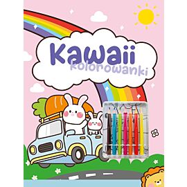 Kawaii kolorowanki. Różowa