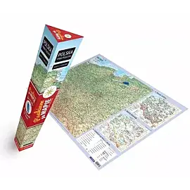 Plakat mapa fizyczna polski