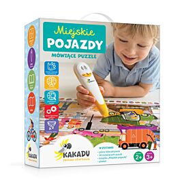 Mówiące puzzle interaktywne "Miejskie pojazdy"