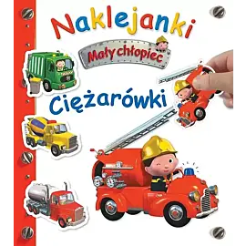 Mały chłopiec. Naklejanki. Ciężarówki