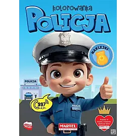 Kolorowanka Policja z naklejkami