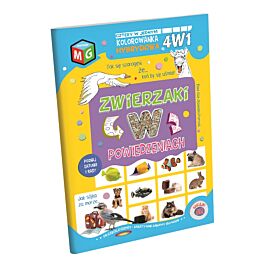 Zwierzaki w powiedzeniach kolorowanka 4 w 1