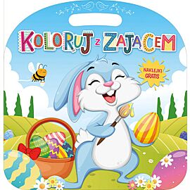 Koloruj z zającem z naklejkami
