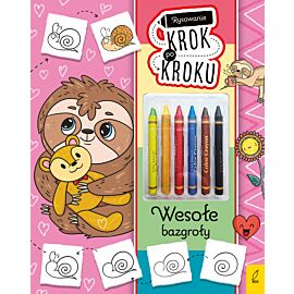 Rysowanie krok po kroku z kredkami. Wesołe bazgroły