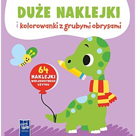 Duże naklejki i kolorowanki z grubymi obrysami. Żółw