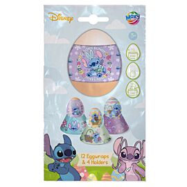 Owijka foliowa na jajka Stitch Wielkanoc 12szt +4 podstawki