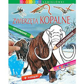 Zwierzęta kopalne. Naklejkowe łamigłówki
